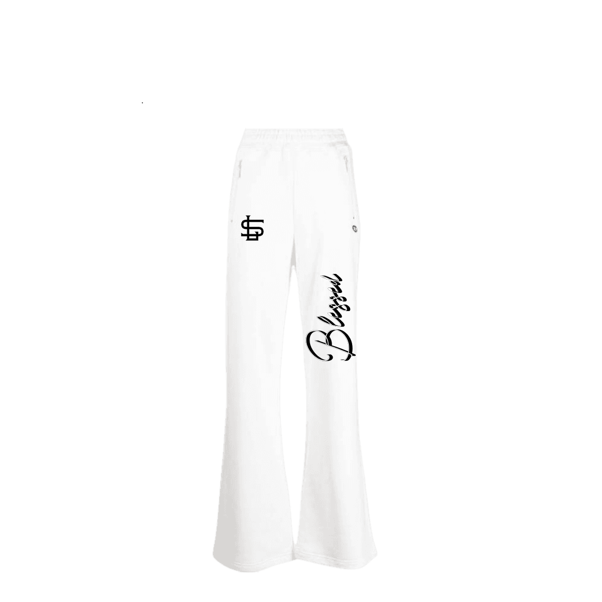 FLARED COURAGE SWEATPANTS WHITE
