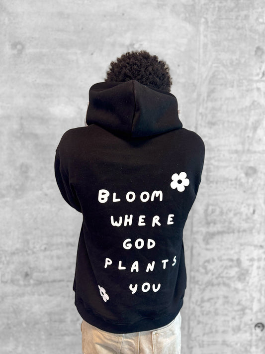 "BLOOM" Premium Hoodie Black