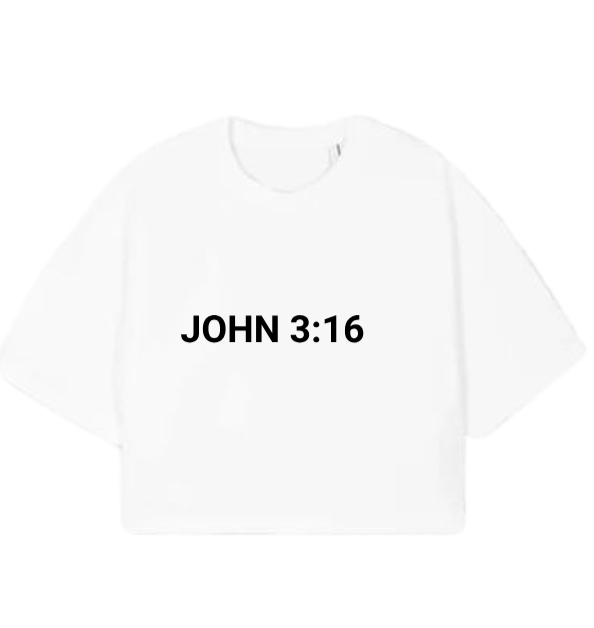 JOHN 3:16 TEE WHITE