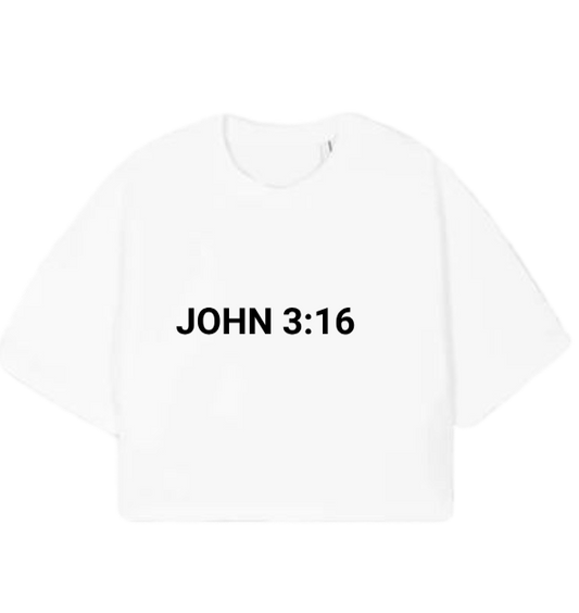 JOHN 3:16 TEE WHITE