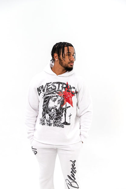 FLARED COURAGE SWEATPANTS WHITE