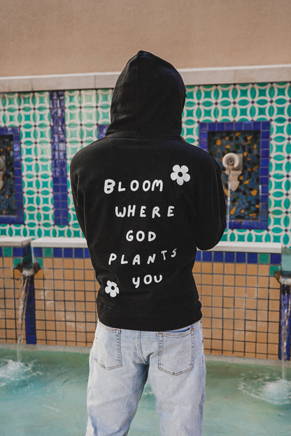 "BLOOM" Premium Hoodie Black