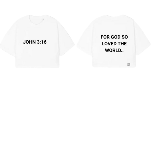 JOHN 3:16 TEE WHITE