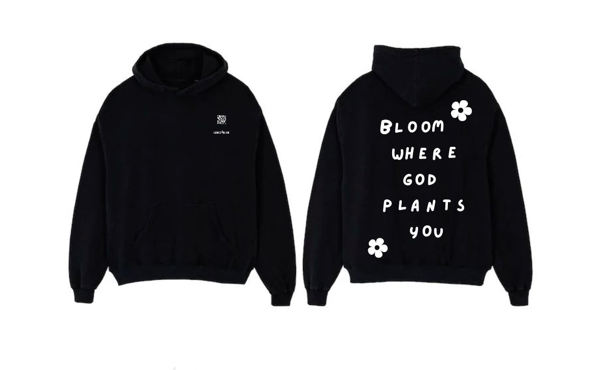 "BLOOM" Premium Hoodie Black