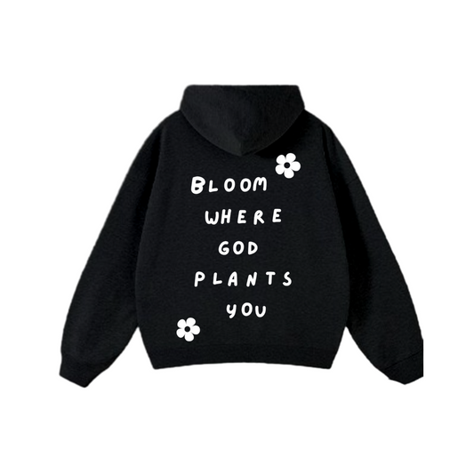 "BLOOM" Premium Hoodie Black