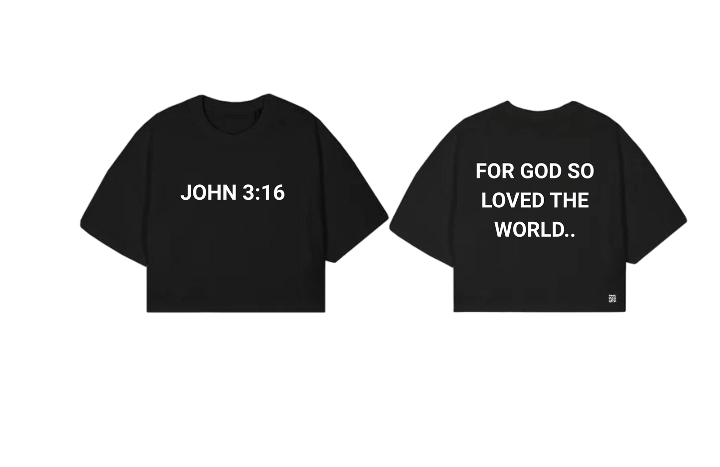 JOHN 3:16 TEE BLACK